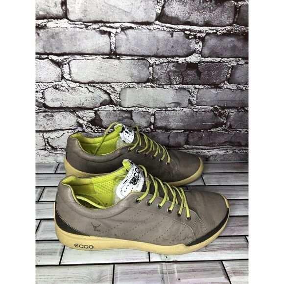 Ecco Biom Hybrid Golf Shoes Spikeless Gray Yak Leather Men’s Sz 43EU/10M US - Picture 1 of 16